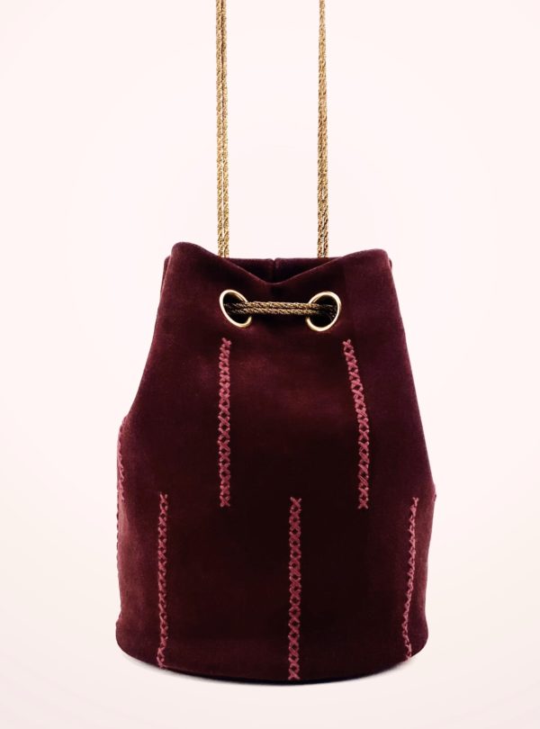 COSTA FOKI bucket bag HEDY burgundy red